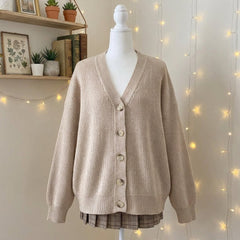 Loose Fit Open-Front Sweater