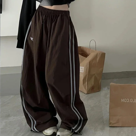 Embroidery Piping Detail Sweatpants