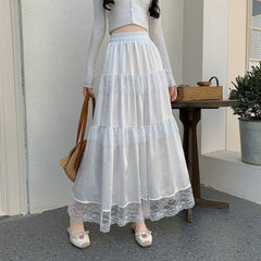 Fairy Ruffled Umbrella Maxi Skirt