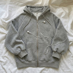 Fleece-Lined Hooded Sweatshirt Jacket – Thick Zip-Up Hoodie in 3 Colours