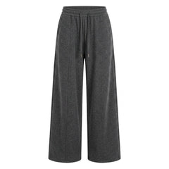 Fleece-Lined Wide-Leg Pants