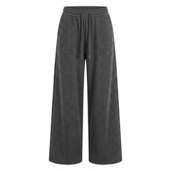Fleece-Lined Wide-Leg Pants – High-Waist Mochi Velvet Banana-Cut Trousers
