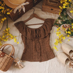French Lace Ruffled Collar Blouse - fairypeony