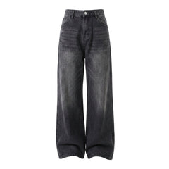 High-Stretch Floor-Length Straight Jeans