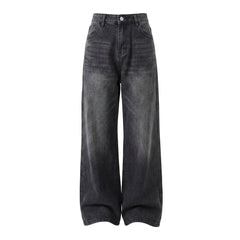 High-Waist Wide-Leg Denim Pants – High-Stretch Floor-Length Straight Jeans