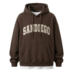 Vintage Embroidered Logo Oversized Hoodie