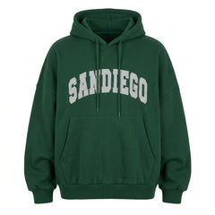 Vintage Embroidered Logo Oversized Hoodie