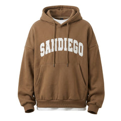 Vintage Embroidered Logo Oversized Hoodie