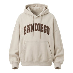 Vintage Embroidered Logo Oversized Hoodie