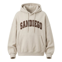Vintage Embroidered Logo Oversized Hoodie