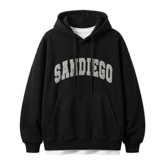 Vintage Embroidered Logo Oversized Hoodie