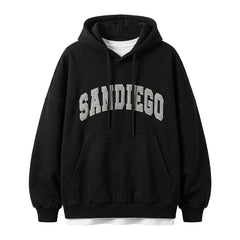 Vintage Embroidered Logo Oversized Hoodie