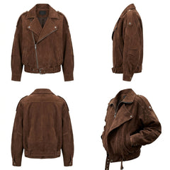 Vintage Suede Brown Oversized Jacket