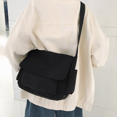 Oversized Sweatshirt + Piping Details Cargo Sweatpants +  Satchel Bag