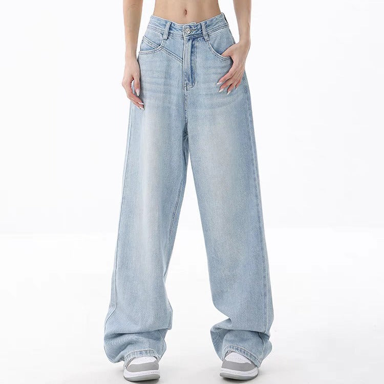 Light Blue Washed Baggy Boyfriend Jeans