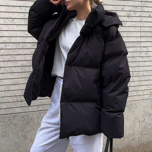 Multicolor Hooded Puffer Jacket