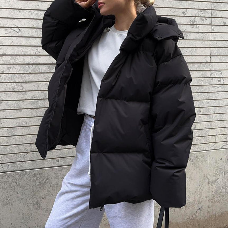 Multicolor Hooded Puffer Jacket