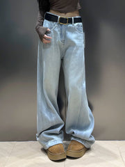 Vintage Light Blue Wide Leg Loose Jeans