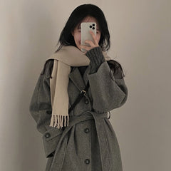 Vintage Double Breasted Wool Maxi Coat
