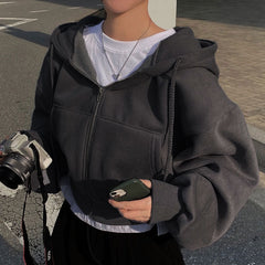 OOTD: Oversized Zip Up Hoodie + Bow Tie Sweatpants + Large Canvas Satchel Bag