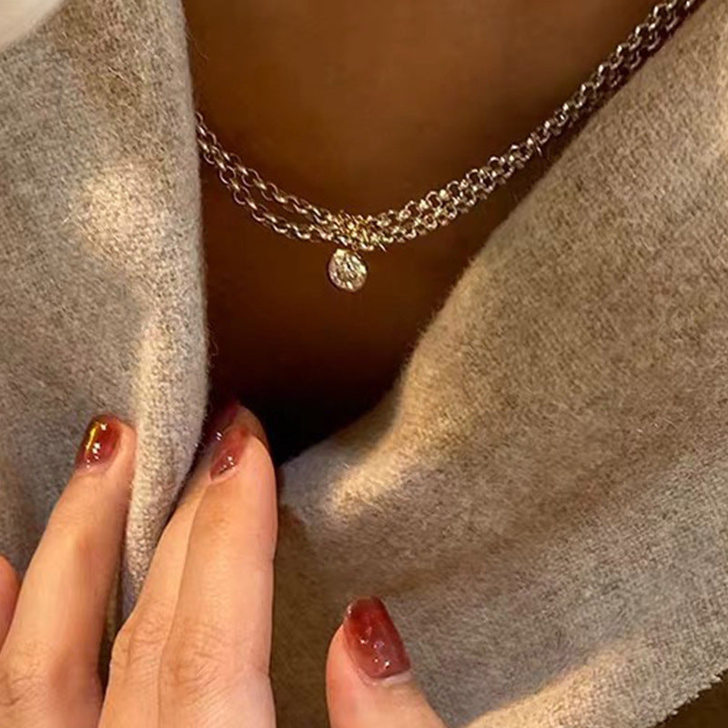 Galaxy Silver Pearl Necklace