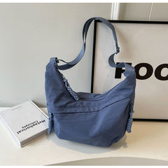 Solid Color Large Capacity Crossbody Bag