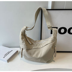 Solid Color Large Capacity Crossbody Bag