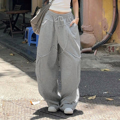 Vintage Baggy Patchwork Loose Sweatpants