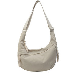 Solid Color Large Capacity Crossbody Bag