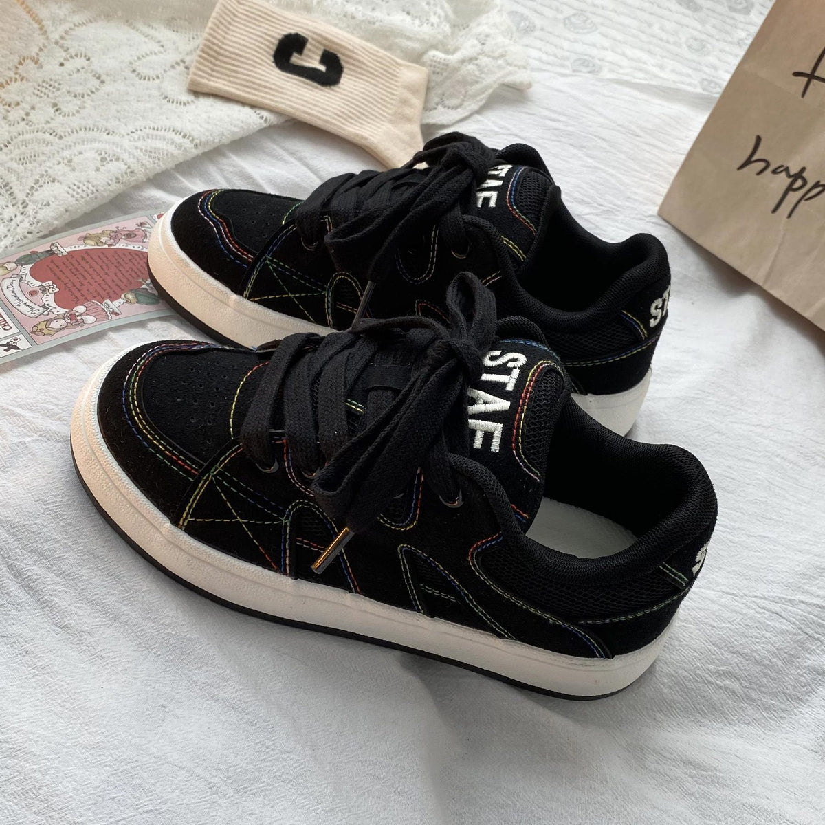 Aesthetic Checkered Patchwork Sneaker