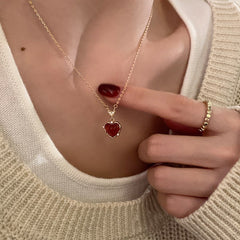 Double-layer Pearl Camellia Necklace - fairypeony