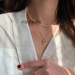 Galaxy Silver Pearl Necklace