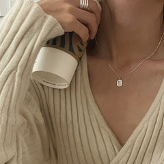 Double-layer Pearl Camellia Necklace - fairypeony