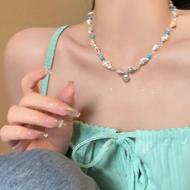 Butterfly Pearl Necklace - fairypeony