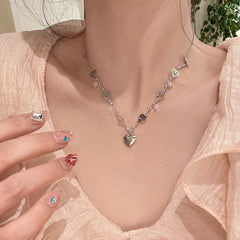 Galaxy Silver Pearl Necklace