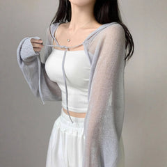 Thin Suspender Tied Cardigan