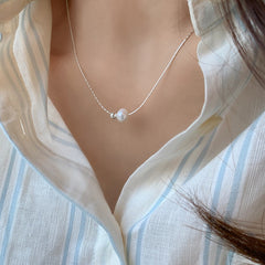 Double-layer Pearl Camellia Necklace - fairypeony