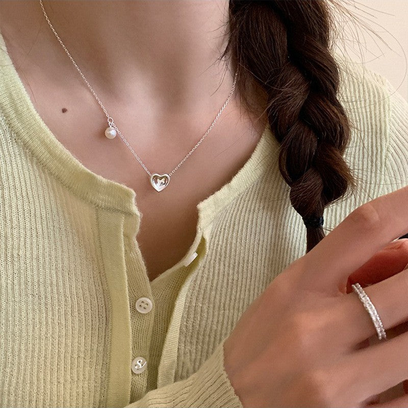 Double-layer Pearl Camellia Necklace - fairypeony