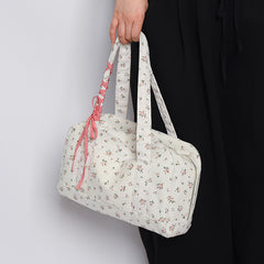 Aesthetic Floral Print Large Capacity Shoulder Bag