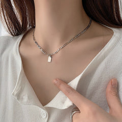 Galaxy Silver Pearl Necklace