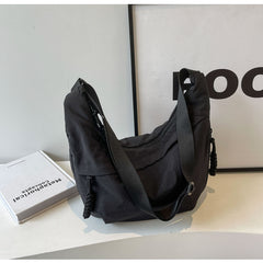 Solid Color Large Capacity Crossbody Bag