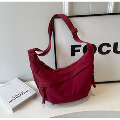 Solid Color Large Capacity Crossbody Bag