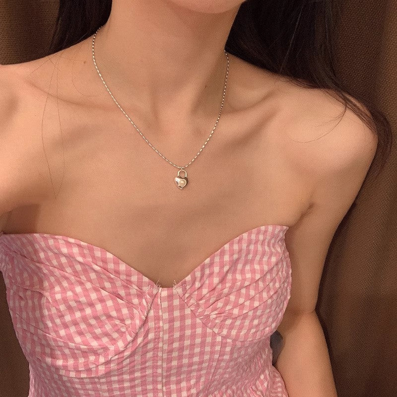 Double-layer Pearl Camellia Necklace - fairypeony