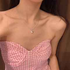 Double-layer Pearl Camellia Necklace - fairypeony