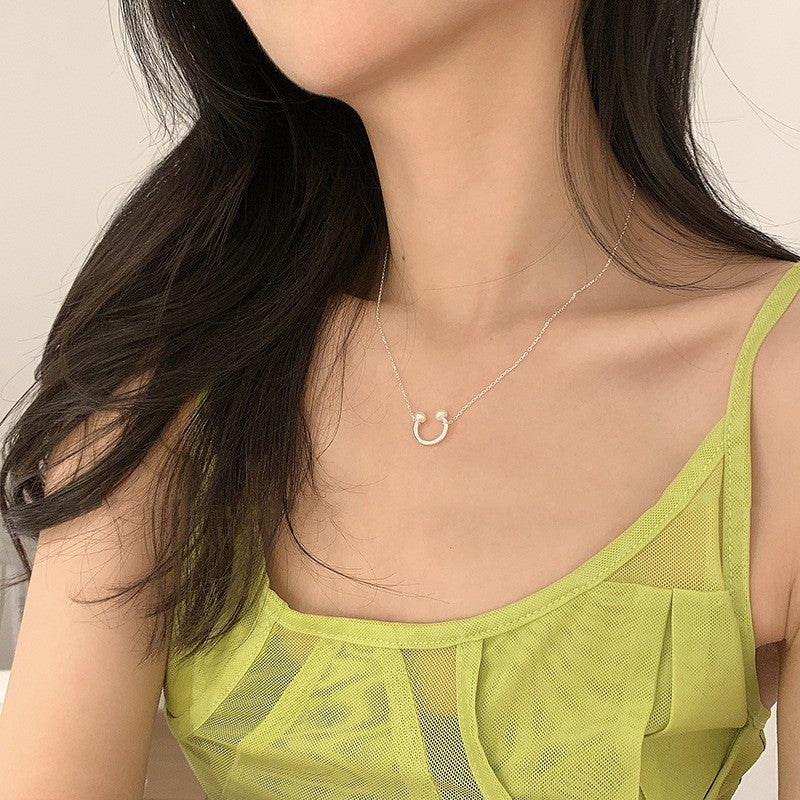 Double-layer Pearl Camellia Necklace - fairypeony