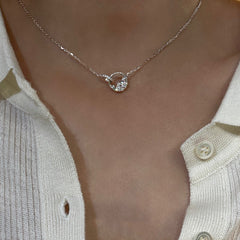 Double-layer Pearl Camellia Necklace - fairypeony