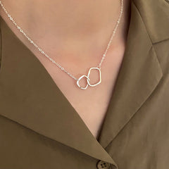 Galaxy Silver Pearl Necklace