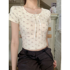 Coquette Bow Knot Short Sleeve Tee
