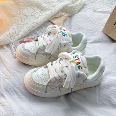 Aesthetic Checkered Patchwork Sneaker