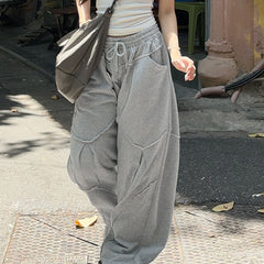 Vintage Baggy Patchwork Loose Sweatpants